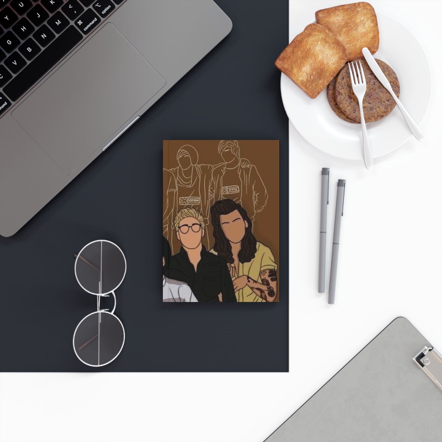 One Direction Animated - Hard Backed Journal