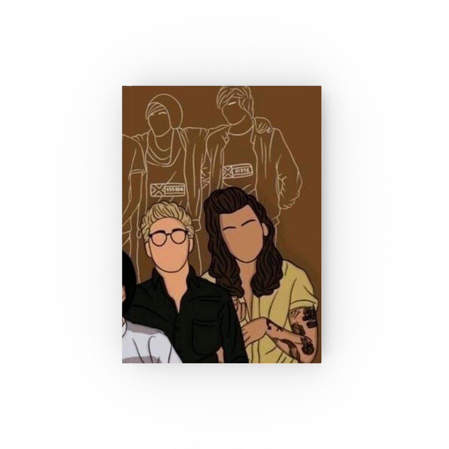 One Direction Animated - Hard Backed Journal